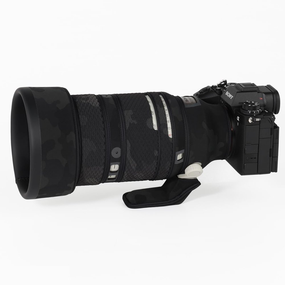 CHASING BIRDS Lens Camouflage Waterproof Coat for Sony FE 135mm F1.8 GM Rainproof Lens Protective Cover Version IV (Shadow Black, with 1.4X and 2.0X TC)