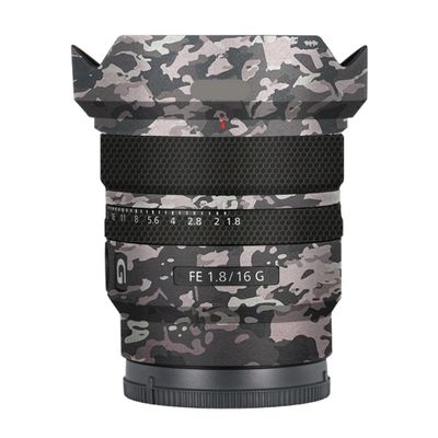 Anti-Scratch Camera Lens Sticker for Sony FE 16mm F1.8 G Coat Wrap Protective Film Skin Cover 16 F 1.8(Field Camouflage)