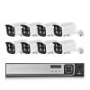 JUCFRDNJ H.265 HD 5MP POE NVR Kit Street CCTV Record Security System Bullet IP Camera Audio Outdoor Home Video Surveillance Camera Set(None,8CH NVR and 8 Camera_EU Plug) view 1