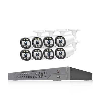 JUCFRDNJ 16CH 5MP POE Camera Kit Security H.265 Surveillance System 2-Way CCTV Security NVR Kit System Smart AI Face Detection(None,16CH 5MP 8 Cameras)