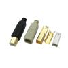 2Pcs Gold Plated DIY USB 2.0 B Type 4 Pin Male Printer Port Assembly Adapter Connector Plug Socket Solder Plastic Shell(Gray) view 4