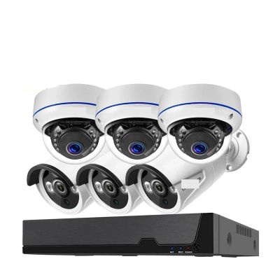 JUCFRDNJ Tuya Smart 8MP POE Network Surveillance IP Camera System Kit 4K 8CH NVR Outdoor Waterproof Audio CCTV IP Security Camera System(None,Gray_UK Plug)