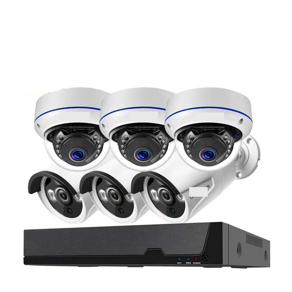 JUCFRDNJ Tuya Smart 8MP POE Network Surveillance IP Camera System Kit 4K 8CH NVR Outdoor Waterproof Audio CCTV IP Security Camera System(None,Gray_UK Plug)