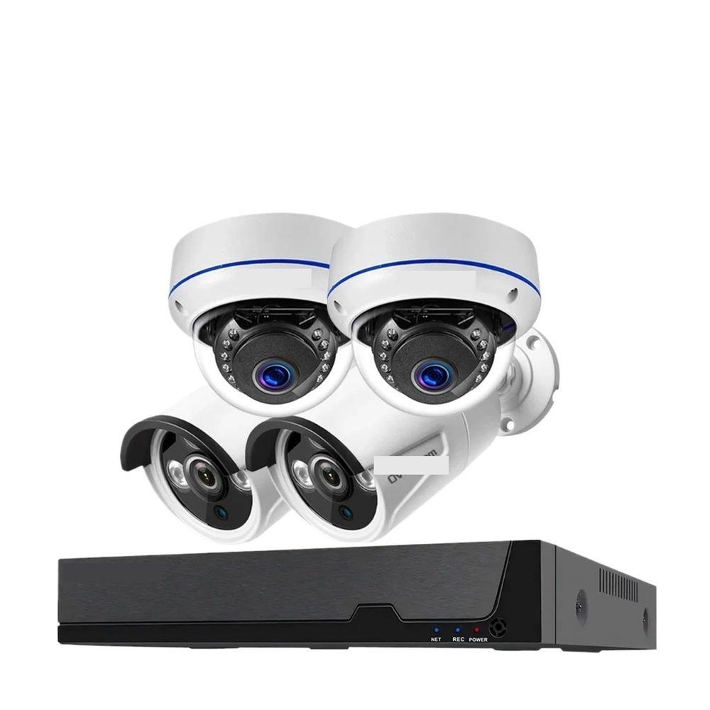 JUCFRDNJ Tuya Smart 8MP POE Network Surveillance IP Camera System Kit 4K 8CH NVR Outdoor Waterproof Audio CCTV IP Security Camera System(None,Purple_US Plug)