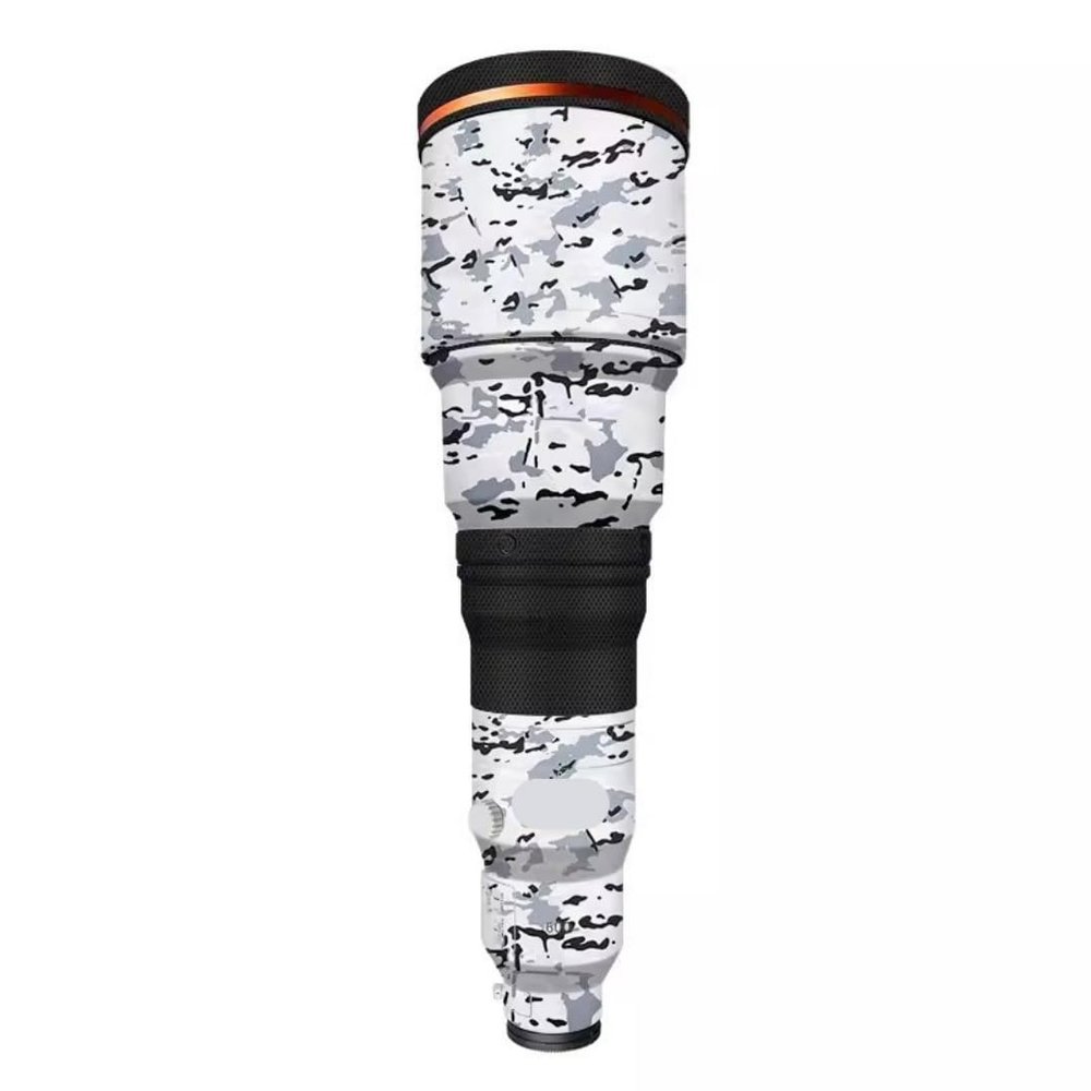 Lens Skin Vinyl Wrap Film Camera Protective Sticker for Sony FE 600mm F4 GM OSS Protector Coat Accessories 600 4(Snow Camouflage)