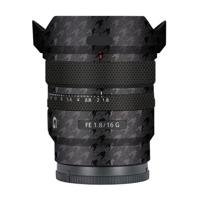 Anti-Scratch Camera Lens Sticker for Sony FE 16mm F1.8 G Coat Wrap Protective Film Skin Cover 16 F 1.8(Plover Black)