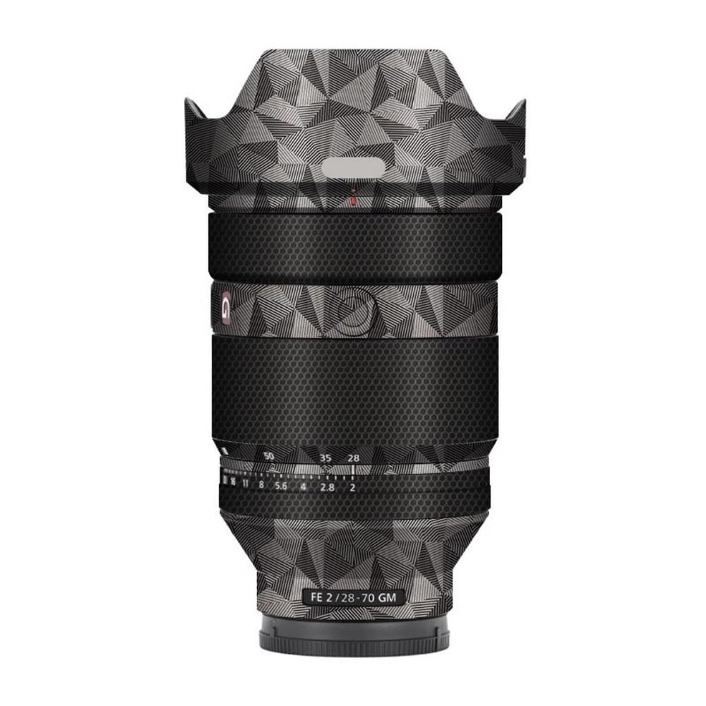Camera Lens Protector Coat Protective Film Vinyl Wrap Skin Premium Sticker for Sony FE 28-70mm F2 GM Decal 28-70 F 2 GM (Triangle Titanium)