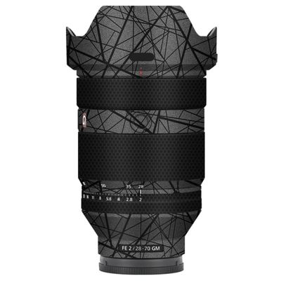 Camera Lens Protector Coat Protective Film Vinyl Wrap Skin Premium Sticker for Sony FE 28-70mm F2 GM Decal 28-70 F 2 GM (Cross Gray)