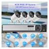 3.6mm H. 265 + Audio Record POE Security Camera System Motion Detection Night Vision 4CH CCTV Surveillance NVR Set(None,2PCS 4MP Cameras) view 2