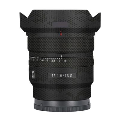 Anti-Scratch Camera Lens Sticker for Sony FE 16mm F1.8 G Coat Wrap Protective Film Skin Cover 16 F 1.8(Mamba Black)