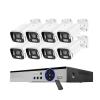 JUCFRDNJ 8CH 4K 8MP CCTV Security System POE 5MP AI Human Detection Outdoor Night Vision Camera Two-Way Audio Video Surveillance Kit(2T,8MP 4PCS Camera) view 1