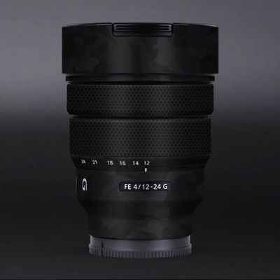 Camera Lens Sticker for Sony FE 12-24mm F4 G Macro Coat Wraps Film Protective Vinyl Decal Skin 12-24 4(Shadow Camo Black)