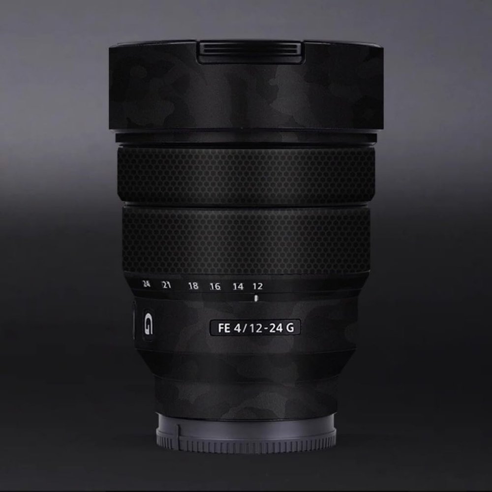 Camera Lens Sticker for Sony FE 12-24mm F4 G Macro Coat Wraps Film Protective Vinyl Decal Skin 12-24 4(Shadow Camo Black)