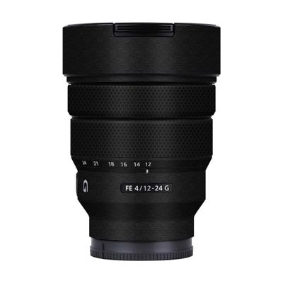 Camera Lens Sticker for Sony FE 12-24mm F4 G Macro Coat Wraps Film Protective Vinyl Decal Skin 12-24 4(Armor Fiber Black)