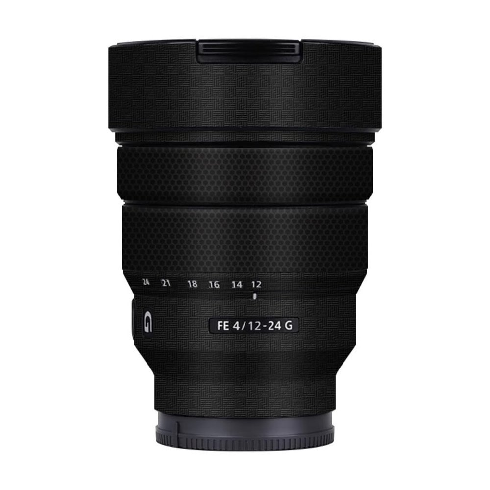 Camera Lens Sticker for Sony FE 12-24mm F4 G Macro Coat Wraps Film Protective Vinyl Decal Skin 12-24 4(Armor Fiber Black)