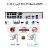 JUCFRDNJ H.265 HD 5MP POE NVR Kit Street CCTV Record Security System Bullet IP Camera Audio Outdoor Home Video Surveillance Camera Set(None,8CH NVR and 4 Camera_AU Plug) view 3
