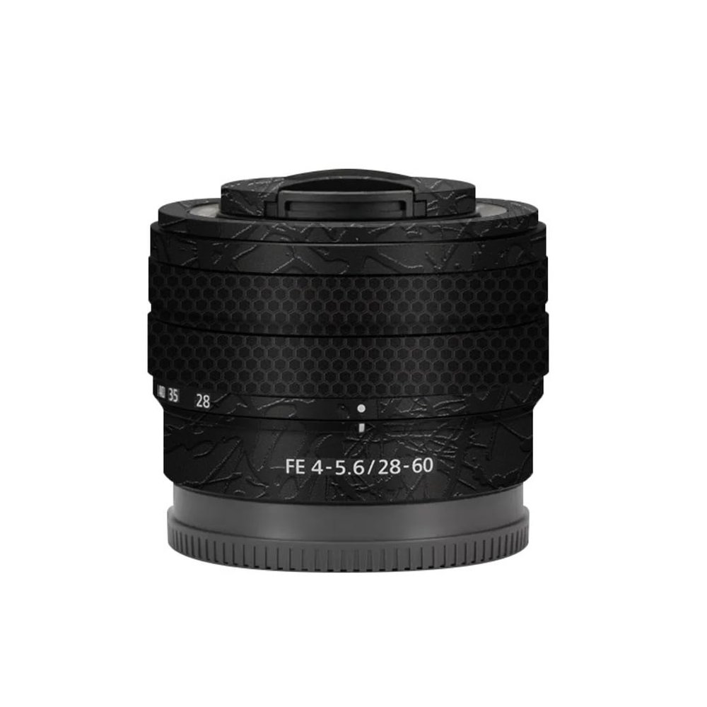 Camera Lens Skin Anti-Scratch Sticker for Sony FE 28-60mm F4-5.6 Coat Vinyl Protective Film Decals 28-60 4-5.6(Splash Ultra Black)