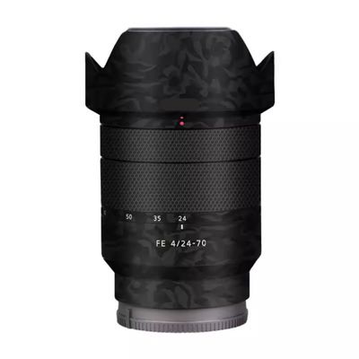 Camera Lens Sticker Coat Wrap Protective Film Body Protector Decal Skin for Sony FE 24-70mm F4 ZA 24-70 F 4(Shadow Camo Black)