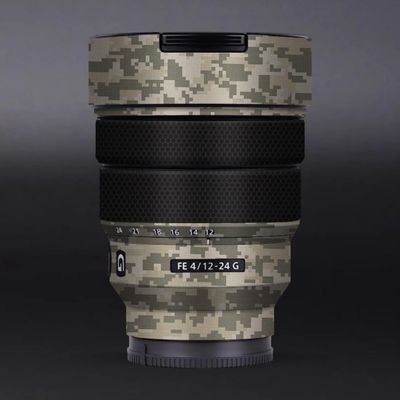 Camera Lens Sticker for Sony FE 12-24mm F4 G Macro Coat Wraps Film Protective Vinyl Decal Skin 12-24 4(Digital Camo Desert)