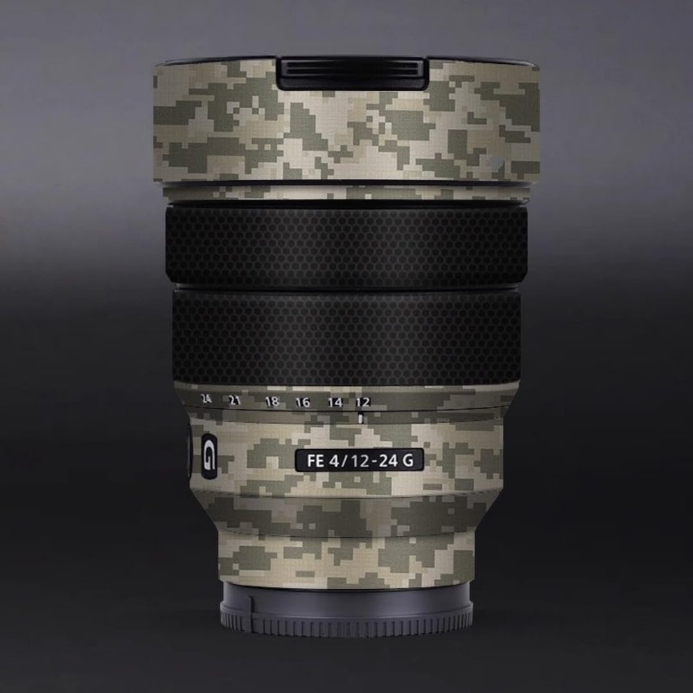 Camera Lens Sticker for Sony FE 12-24mm F4 G Macro Coat Wraps Film Protective Vinyl Decal Skin 12-24 4(Digital Camo Desert)