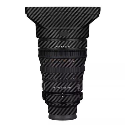 Lens Cap Skin Anti-Scratch Camera Sticker Protective Wrap Film Body Protector Decal for Sony FE PZ 28-135mm F4 G OSS 28-135 F 4(Carbon Fiber Black)