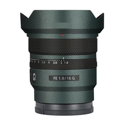 Anti-Scratch Camera Lens Sticker for Sony FE 16mm F1.8 G Coat Wrap Protective Film Skin Cover 16 F 1.8(Turquoise Green)