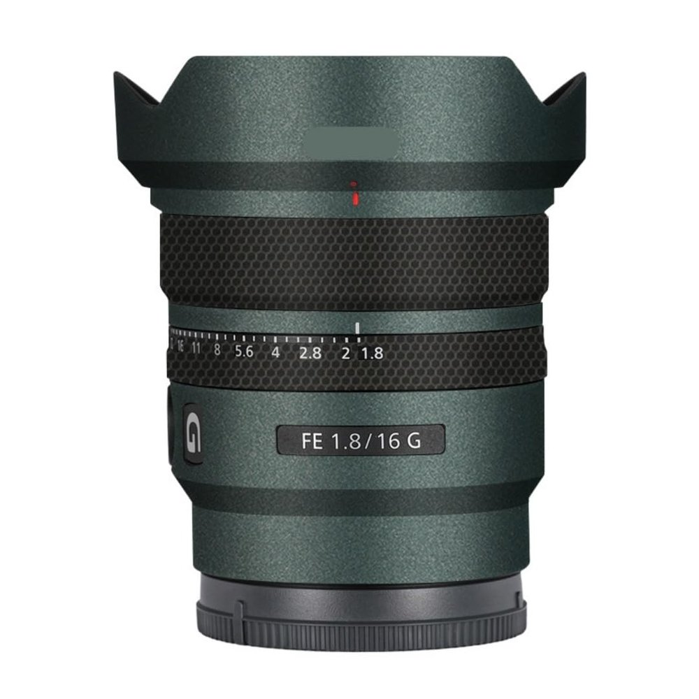 Anti-Scratch Camera Lens Sticker for Sony FE 16mm F1.8 G Coat Wrap Protective Film Skin Cover 16 F 1.8(Turquoise Green)