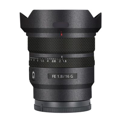 Anti-Scratch Camera Lens Sticker for Sony FE 16mm F1.8 G Coat Wrap Protective Film Skin Cover 16 F 1.8(Deep Grey)