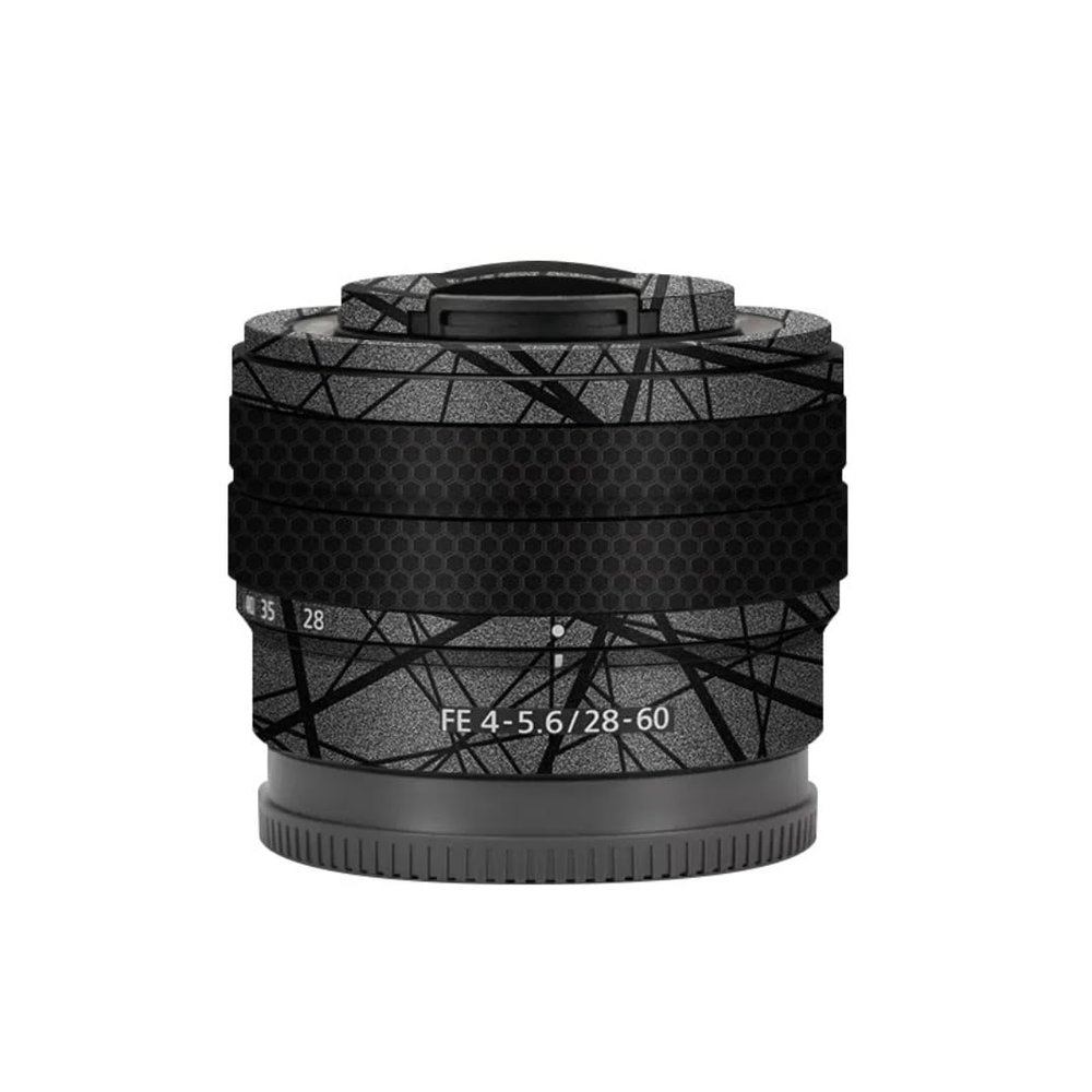 Camera Lens Skin Anti-Scratch Sticker for Sony FE 28-60mm F4-5.6 Coat Vinyl Protective Film Decals 28-60 4-5.6(Cross Gray)