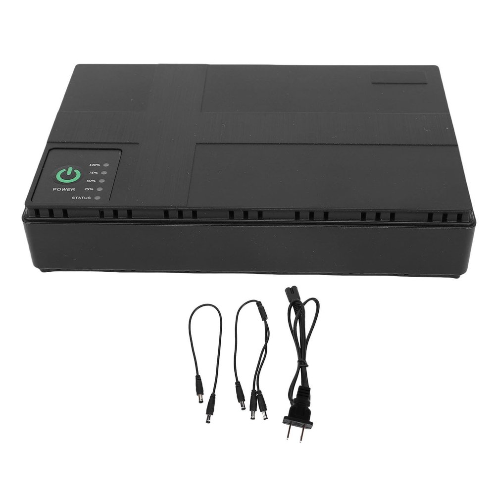 Eujgoov 8800mAh Mini UPS Power Supply, Multiple Outputs, USB DC with 18W Output Power Compatible for Routers, Modems, Security Cameras, Smartphones, Fax Machines (US Plug)