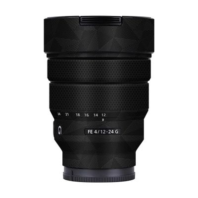 Camera Lens Sticker for Sony FE 12-24mm F4 G Macro Coat Wraps Film Protective Vinyl Decal Skin 12-24 4(Triangle Black)