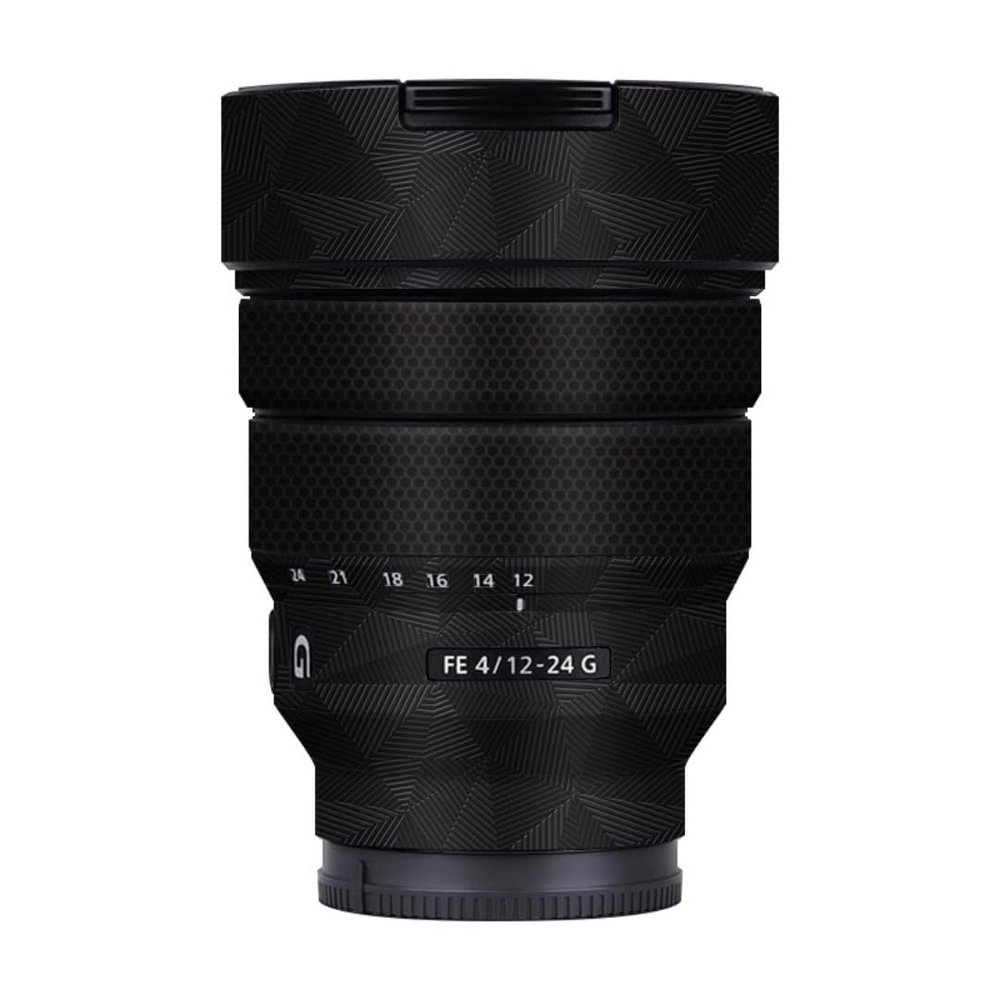 Camera Lens Sticker for Sony FE 12-24mm F4 G Macro Coat Wraps Film Protective Vinyl Decal Skin 12-24 4(Triangle Black)