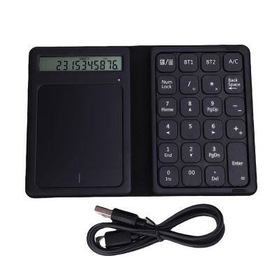 GOWENIC Bluetooth Number Pad, Foldable Wireless Numeric Keypad with Built in Calculator funcyion, 23 Key Numeric Layout, for iOS, for Android, for Wins