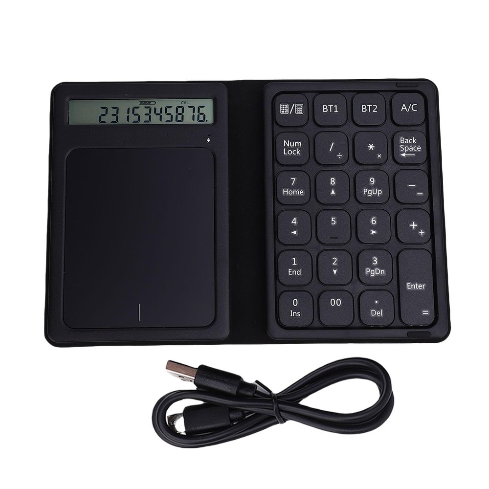 GOWENIC Bluetooth Number Pad, Foldable Wireless Numeric Keypad with Built in Calculator funcyion, 23 Key Numeric Layout, for iOS, for Android, for Wins