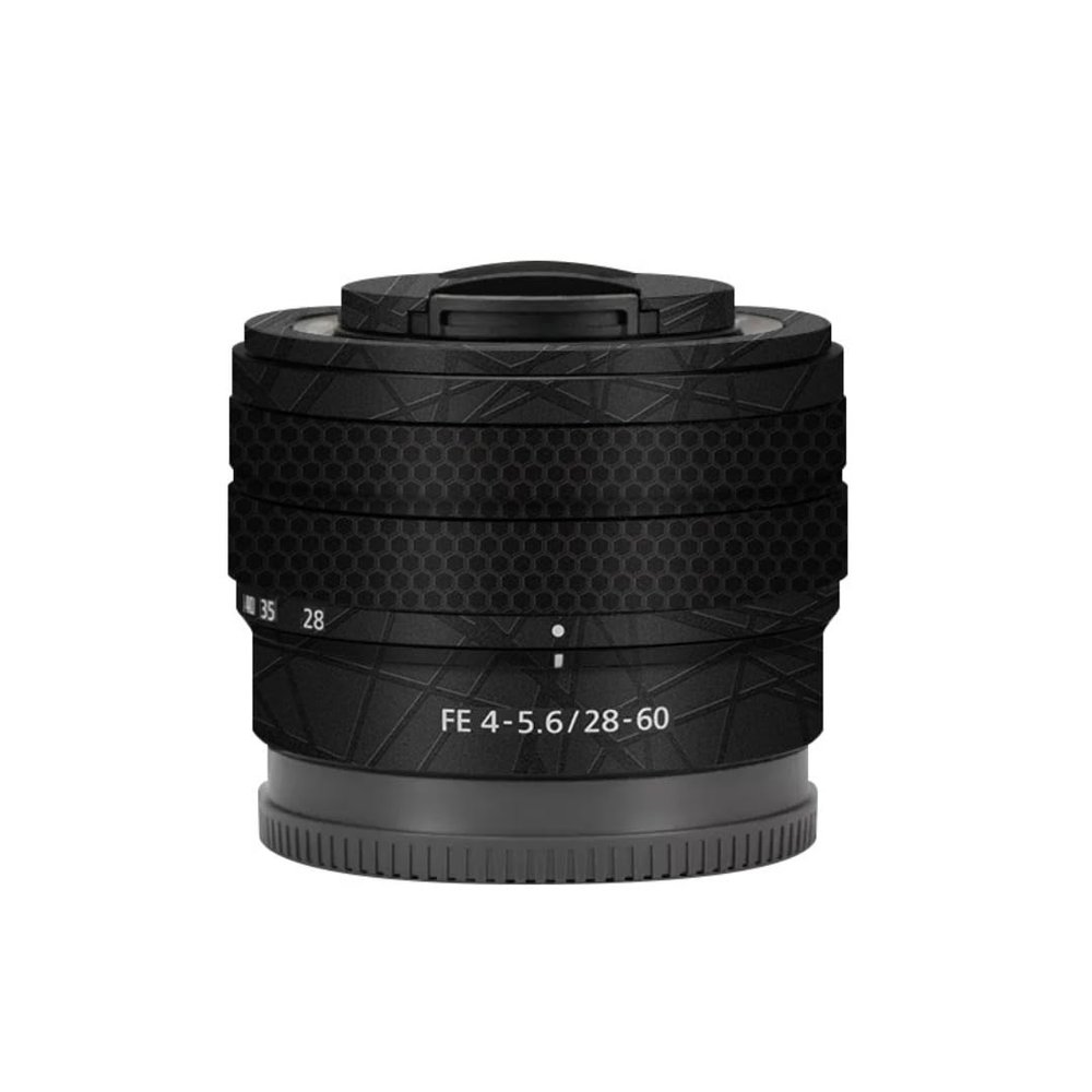 Camera Lens Skin Anti-Scratch Sticker for Sony FE 28-60mm F4-5.6 Coat Vinyl Protective Film Decals 28-60 4-5.6(Cross Ultra Black)