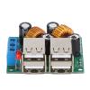 FTVOGUE 4 USB Port Converter Module Power Supply Conversion Board, DC 12V 24V 40V to 5V 5A, Brass Material, A5268 Chip, Compact Design view 1