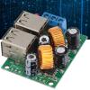 FTVOGUE 4 USB Port Converter Module Power Supply Conversion Board, DC 12V 24V 40V to 5V 5A, Brass Material, A5268 Chip, Compact Design view 2