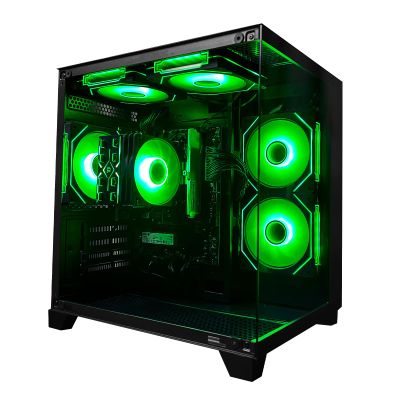 ALCPOK PC Gaming Desktop AMD Ryzen 7 5700G RAM 16G 3200MHz DDR4 1TB M.2 Prebuilt Computer Tower 550W Bronze Power Supply ARGB Air Colling Computer for Office Game