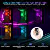 ALCPOK PC Gaming Desktop AMD Ryzen 7 5700G RAM 16G 3200MHz DDR4 1TB M.2 Prebuilt Computer Tower 550W Bronze Power Supply ARGB Air Colling Computer for Office Game view 4