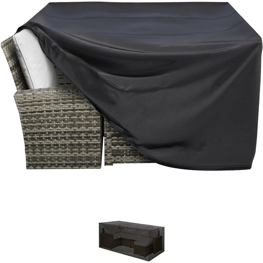 Garden Furniture Cover Outdoor Furniture Rain Cover Durable Garden Patio Wicker Sofa Table and Chair Set Cover Outdoor Furniture Protective Cover(315 * 180 * 74cm/LxWxH)
