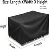 Garden Furniture Cover Outdoor Furniture Rain Cover Durable Garden Patio Wicker Sofa Table and Chair Set Cover Outdoor Furniture Protective Cover(315 * 180 * 74cm/LxWxH) view 2
