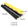 Cable Hider Floor Cable Cover Cord Cover for Wires on Floor Protective Wire Ramp Driveway Rubber Traffic Speed Bumps(22x3.2cm/9x1.3in) view 2