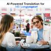 AI Glasses for Men & Women, Smart Glasses Powered by ChatGPT, AI Real-time Translation with 145 languages, 11H Music Play, Bluetooth Sunglasses with Polarized Lens, UV Protection for Daily Use, Travel view 3