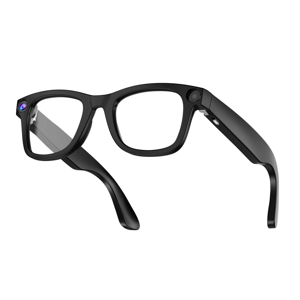8MP Camera Glasses, AI Smart Glasses with Real-Time Translation, 32GB Storage, Max 10Hrs Playtime,12 Mins Video Rec Pertime| 2 Lens SetTransparent&Black for Outdoor,Work,Travel, Business - Clear