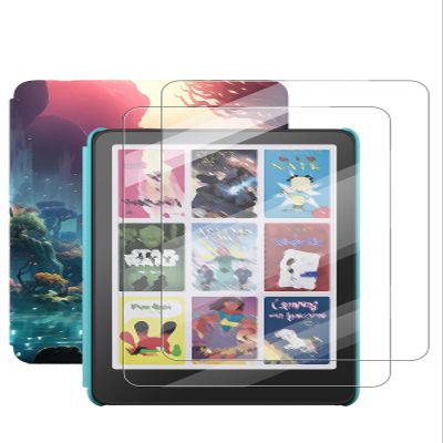 FJIASTB Screen Protector for 7" Kindle Colorsoft Kids eReader (1st Gen, 2025 release), Anti-Scratch 9H Tempered Glass Film Easy to Install, No Bubble, 2-Pack