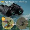 10x50 High Power Binoculars Adults -Professional HD Binoculars Telescopes Powerful with Clear Low Light Vision for Bird Watching Stargazing Hunting Travelling view 3