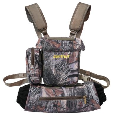 CarriTurf Waterproof Binoculars Harness with Rangefinder Pouch - Silent Material, Magnetic Closure, Hand Warmer Pockets for Hunting, Hiking & Giftable Outdoor Gear