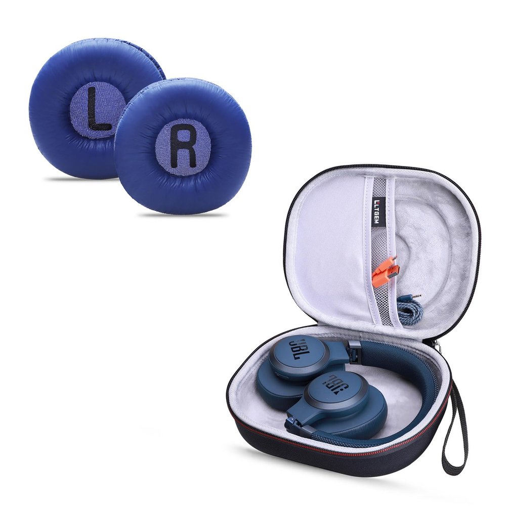 LTGEM Headphone Case +Ear Pads Compatible with JBL Headphone,(Black+Grey)