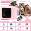 EBTOOLS Instant Print Camera, 48Mp, 2 Inch Hd Screen, 6X Digital Zoom, 3.3 Inch Photo, Waterless Black and White Print, Mp3 Player, Portable Thermal Printing Camera, for Studants (Pink) view 2