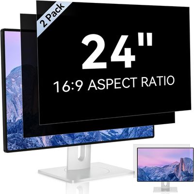 ASHATA 24 Inch Computer Privacy Screen Filter, Anti Glare & Anti Scratch, Blue Light Filter Protector Film Suitable for 16:9 Aspect Ratio Widescreen Monitor